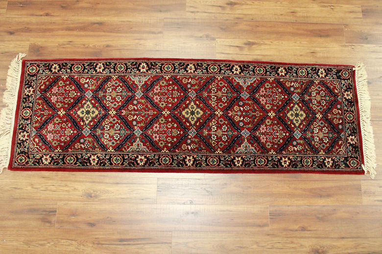 2.7 x 7.8 ft Hand Knotted Indian Mashad Runner