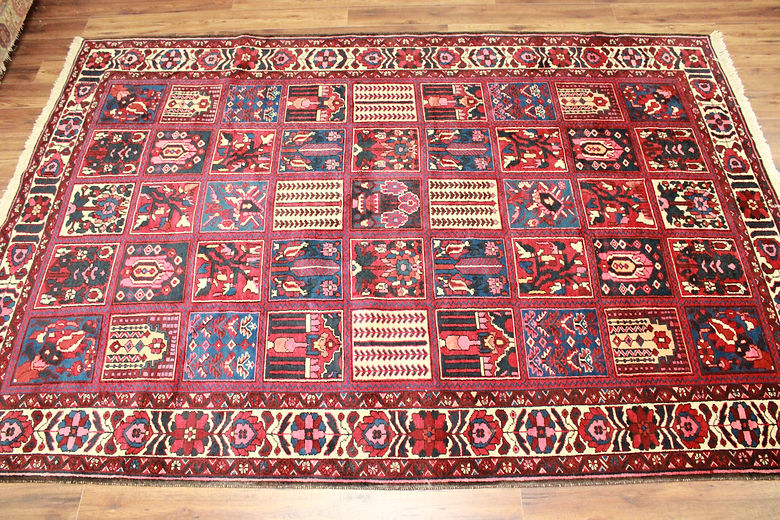6.8 x 9.10 ft Hand Knotted Old Persian Bakhtiari Rug