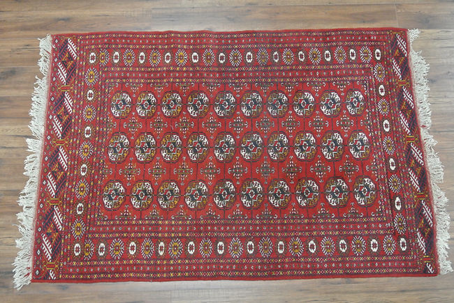 4 x 6 ft Hand Knotted Bokhara Rug
