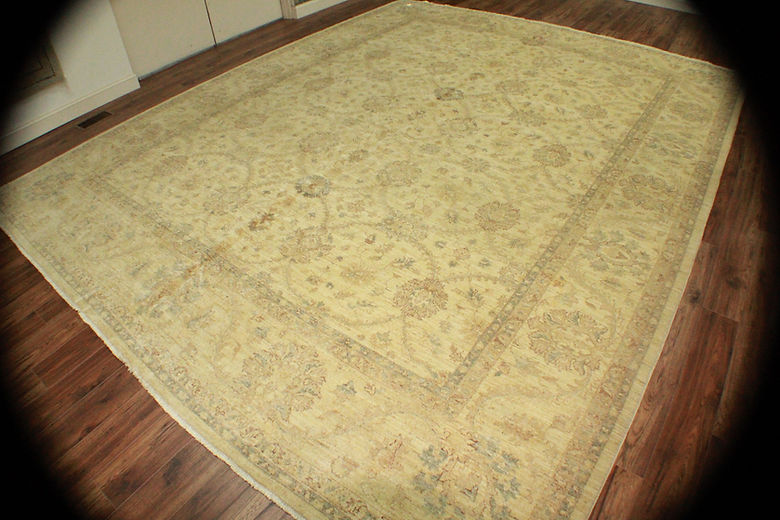 12 x 14.11 ft Hand Knotted Indian Oushak Rug