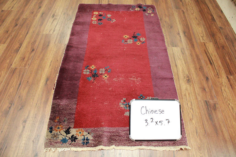 3.2 x 5.7 ft Hand Knotted Chinese Rug