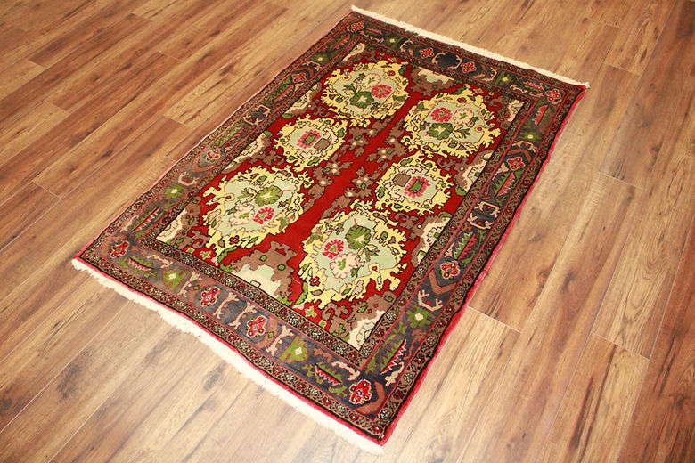 3.5 x 5 ft Hand Knotted Persian Hamadan Rug