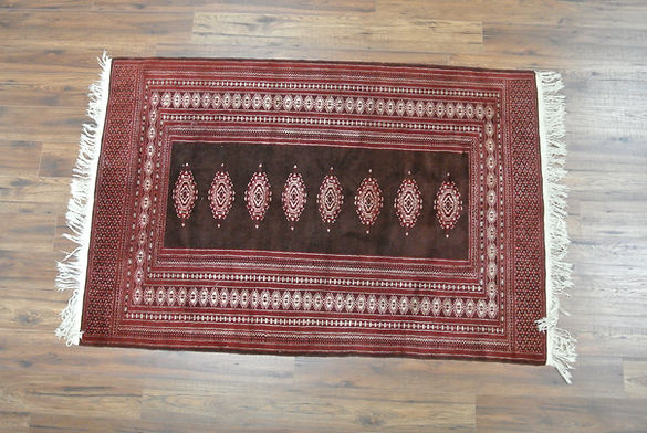 4 x 6 ft Hand Knotted Bokhara Rug