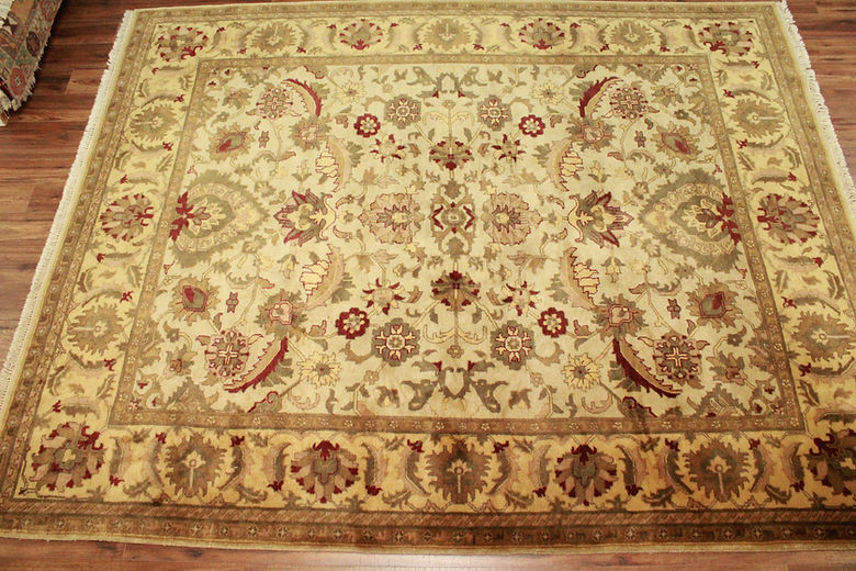 8 x 10 ft Hand Knotted Old Indian Agra Rug