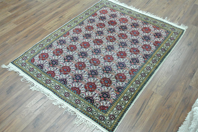 4.6 x 5.9 ft Hand Knotted Pakistani Bokhara Rug