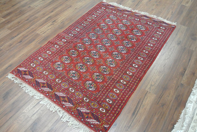 4 x 6 ft Hand Knotted Bokhara Rug