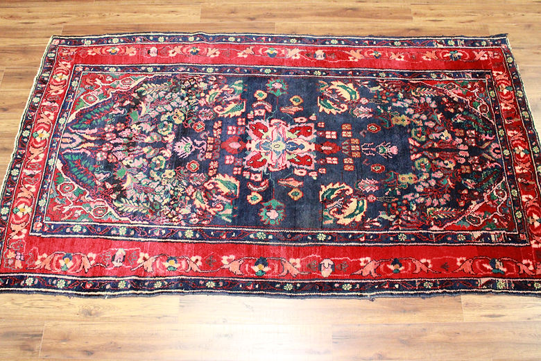 5.1 x 9.1 ft Hand Knotted Persian Hamadan Rug