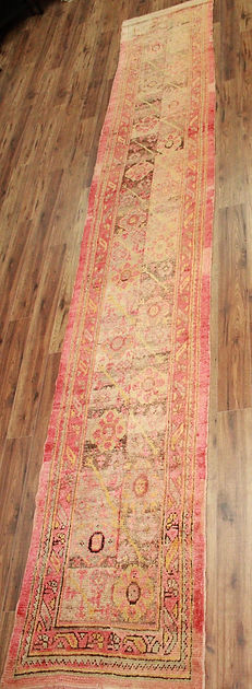 2.9 x 16.6 ft Hand Knotted Turkish Oushak Runner