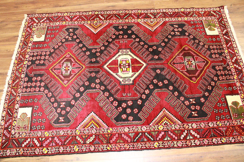 4.9 x 6.10 ft Hand Knotted Persian Hamadan Rug