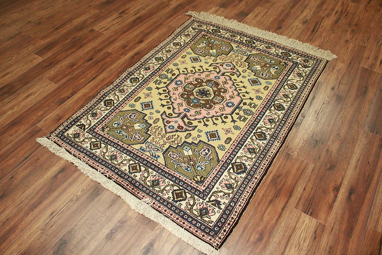 4.2 x 6.8 ft Hand Knotted Persian Arabil Rug