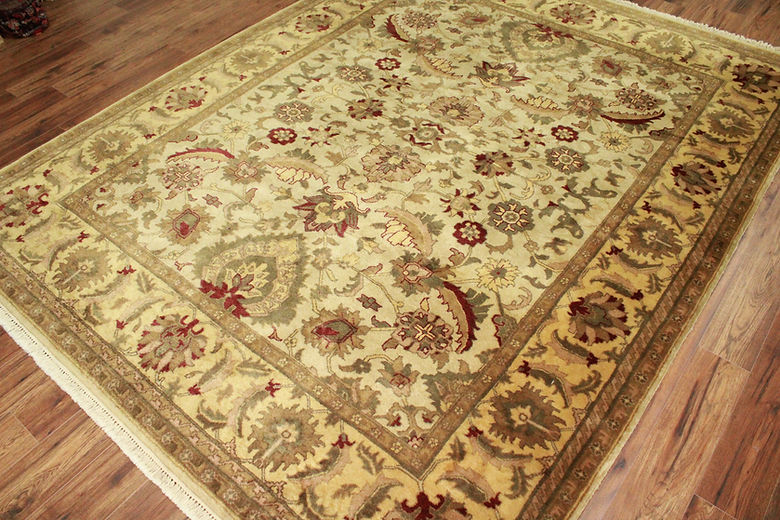 8 x 10 ft Hand Knotted Old Indian Agra Rug