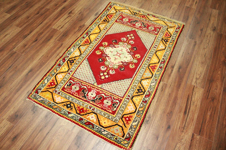 3.3 x 5.2 ft Hand Knotted Turkish Oushak Rug