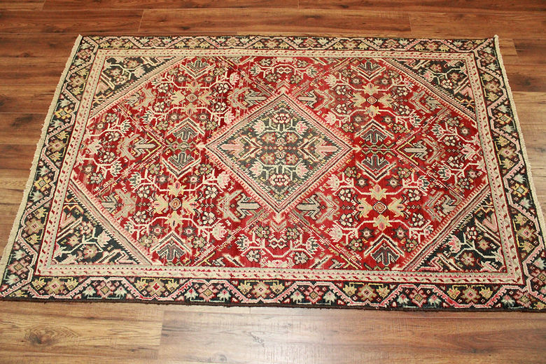 4 x 6.4 ft Hand Knotted Old Persian Mahal Rug