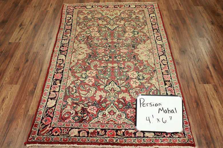 4.1 x 6.7 ft Hand Knotted Old Persian Mahal Rug