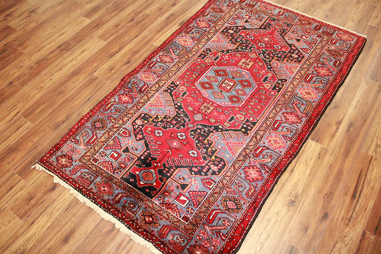 4.1 x 7 ft Hand Knotted Old Persian Hamadan Rug