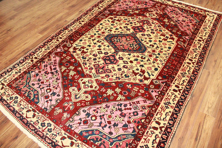 6.8 x 10 ft Hand Knotted Old Persian Bakhtiari Rug