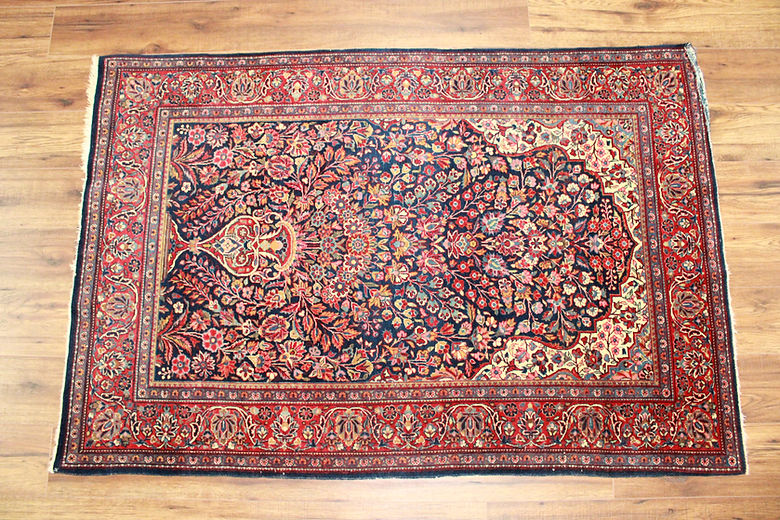 3.5 x 5.1 ft Hand Knotted Persian Kerman Rug