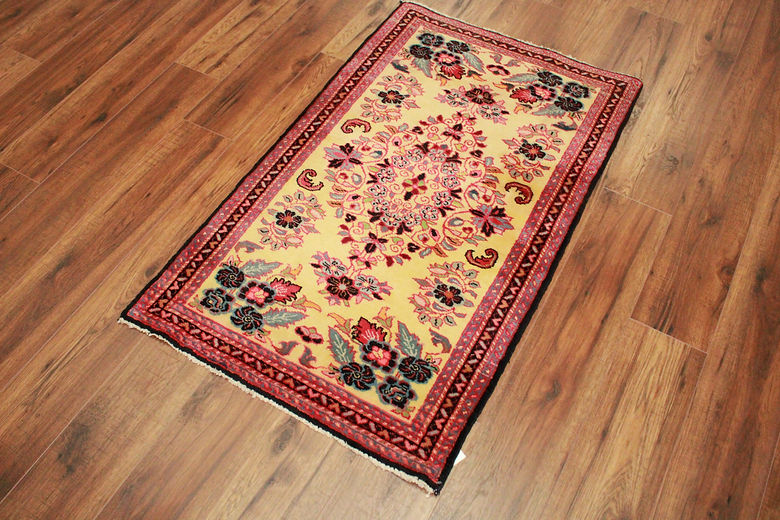 2.3 x 3.8 ft Hand Knotted Persian Hamadan Rug