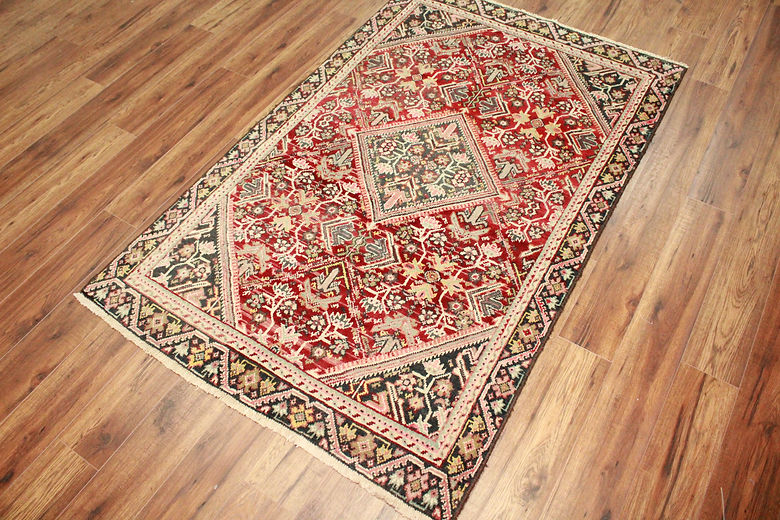 4 x 6.4 ft Hand Knotted Old Persian Mahal Rug
