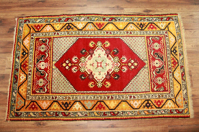 3.3 x 5.2 ft Hand Knotted Turkish Oushak Rug
