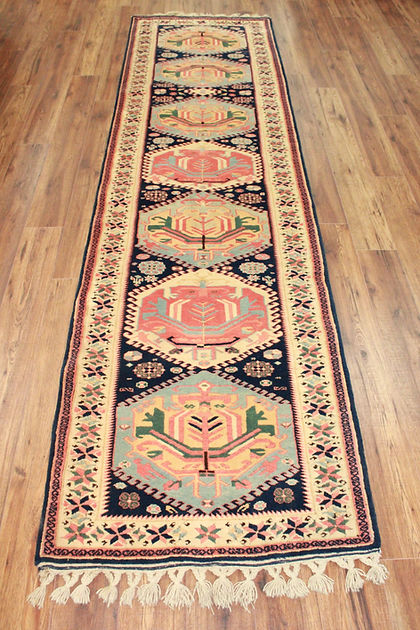 2.11 x 11 ft Hand Knotted Turkish Dagestan Runner