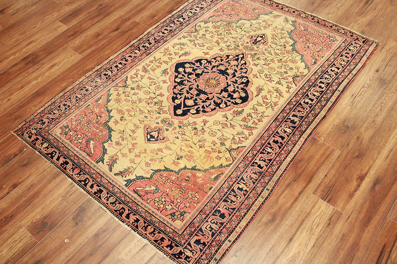 4.3 x 5.11 ft Hand Knotted Old Persian Farahan Rug