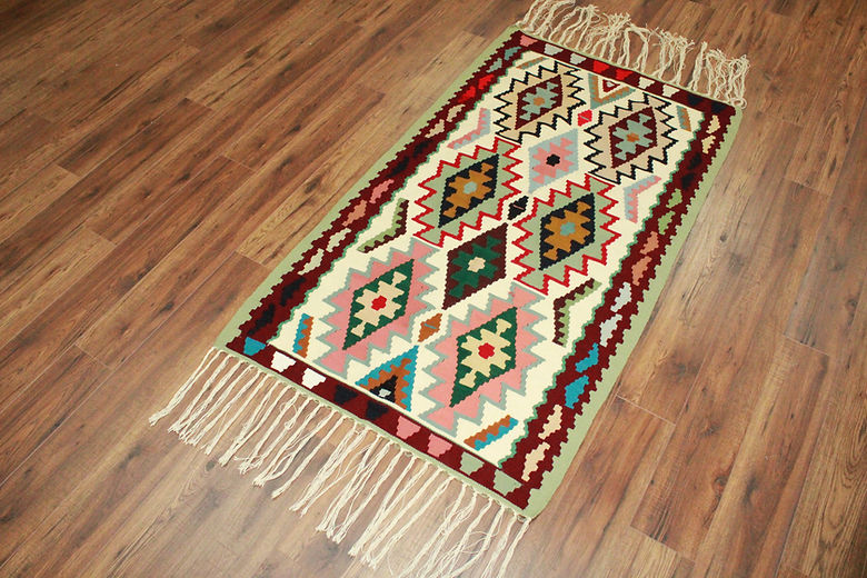 3.1 x 5.4 ft Hand Woven Turkish Kilim Rug