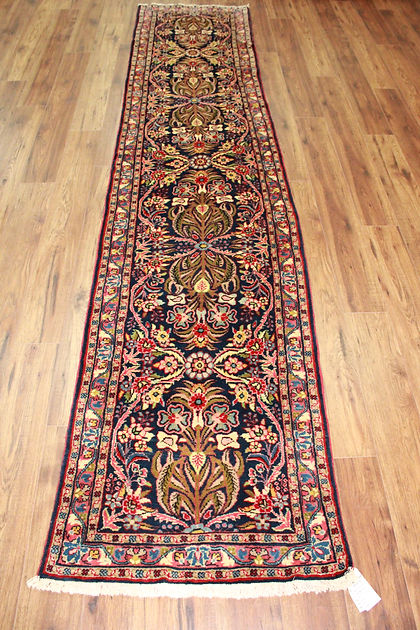2.1 x 12 ft Hand Knotted Old Persian Hamadan Runner