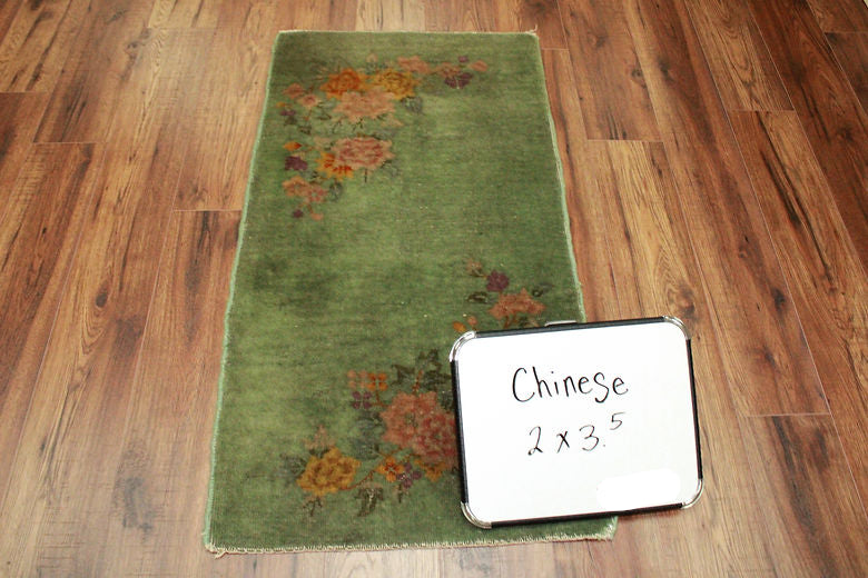2 x 3.5 ft Hand Knotted Chinese Rug