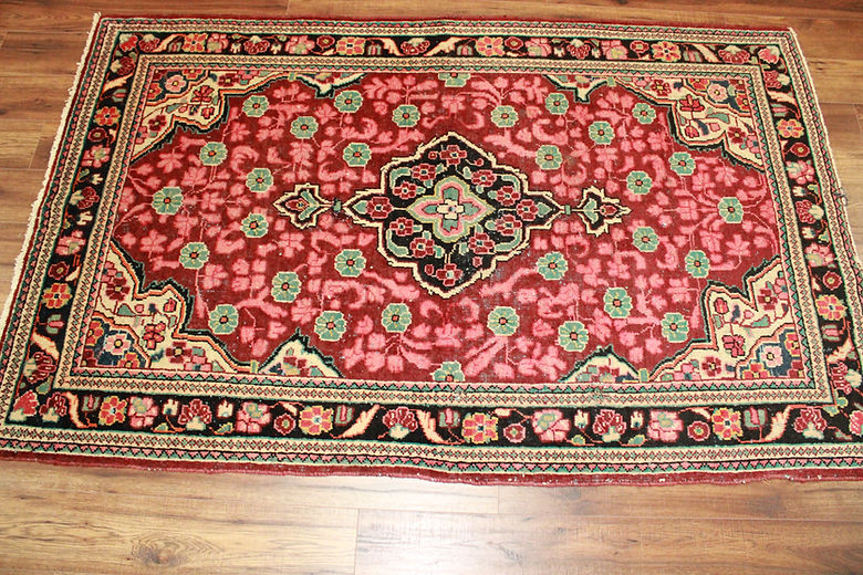 4.3 x 6.9 ft Hand Knotted Old Persian Mahal Rug