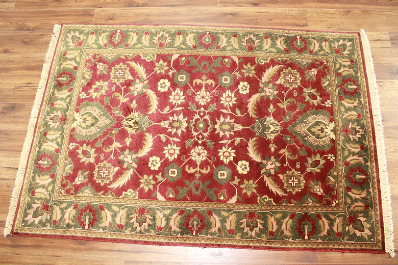 4 x 6 ft Hand Knotted Old Indian Oushak Rug
