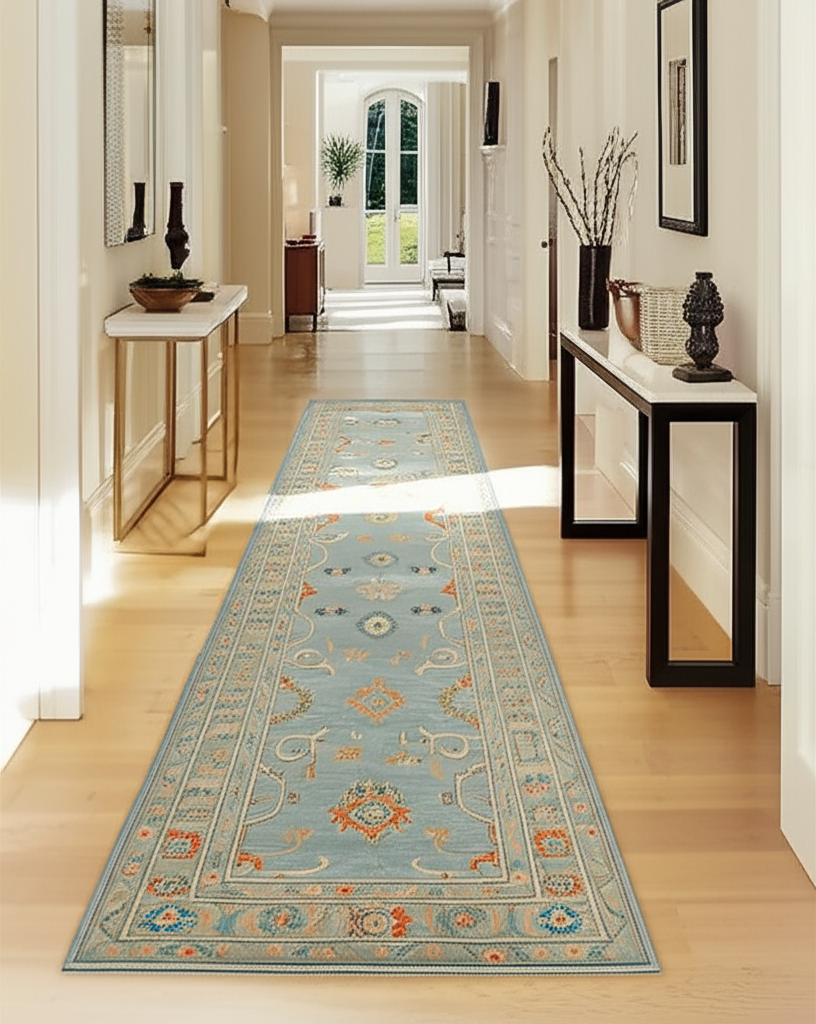 2.8 x 9.7 ft Hand Knotted Oushak Runner