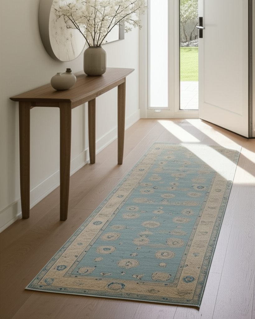 3.11 x 14.2 ft Hand Knotted Oushak Runner