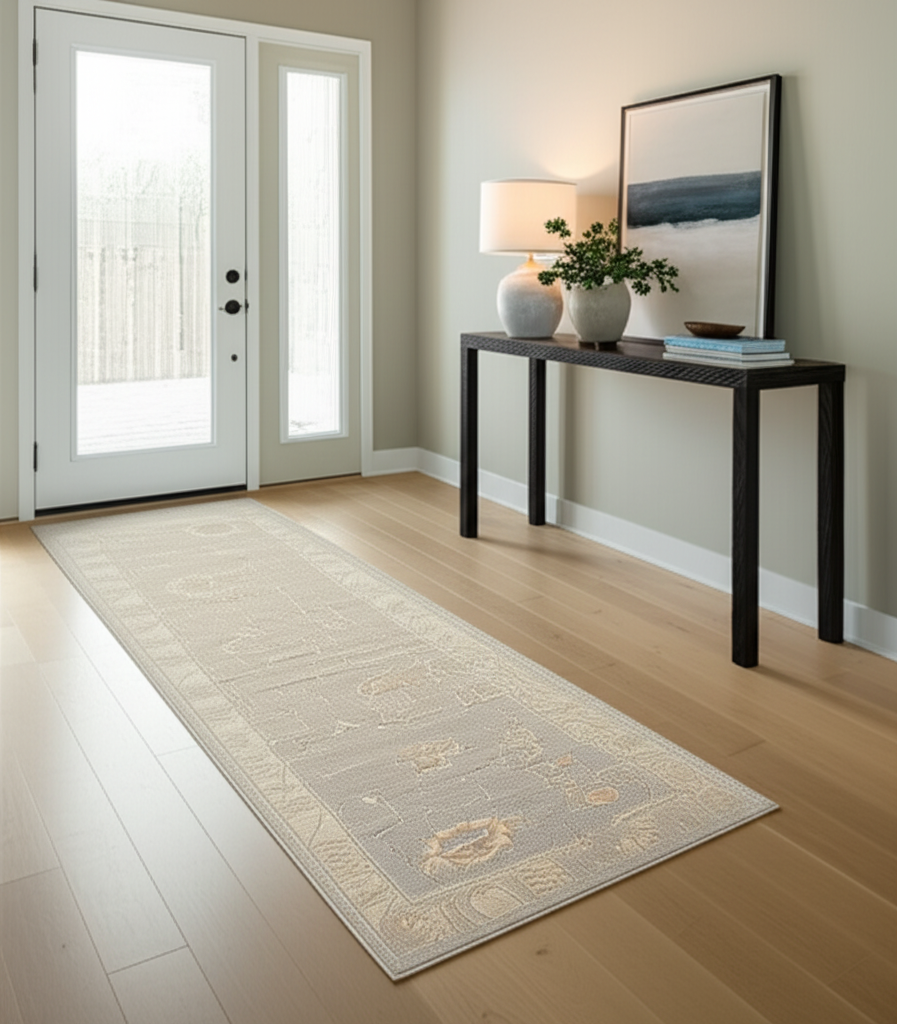 2.11 x 11.6 ft Hand Knotted Oushak Runner