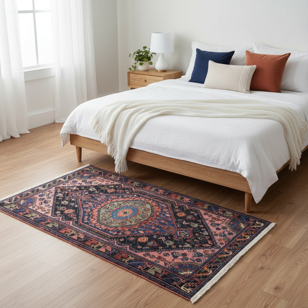 4.6 x 7 ft Hand Knotted Persian Hamadan Rug