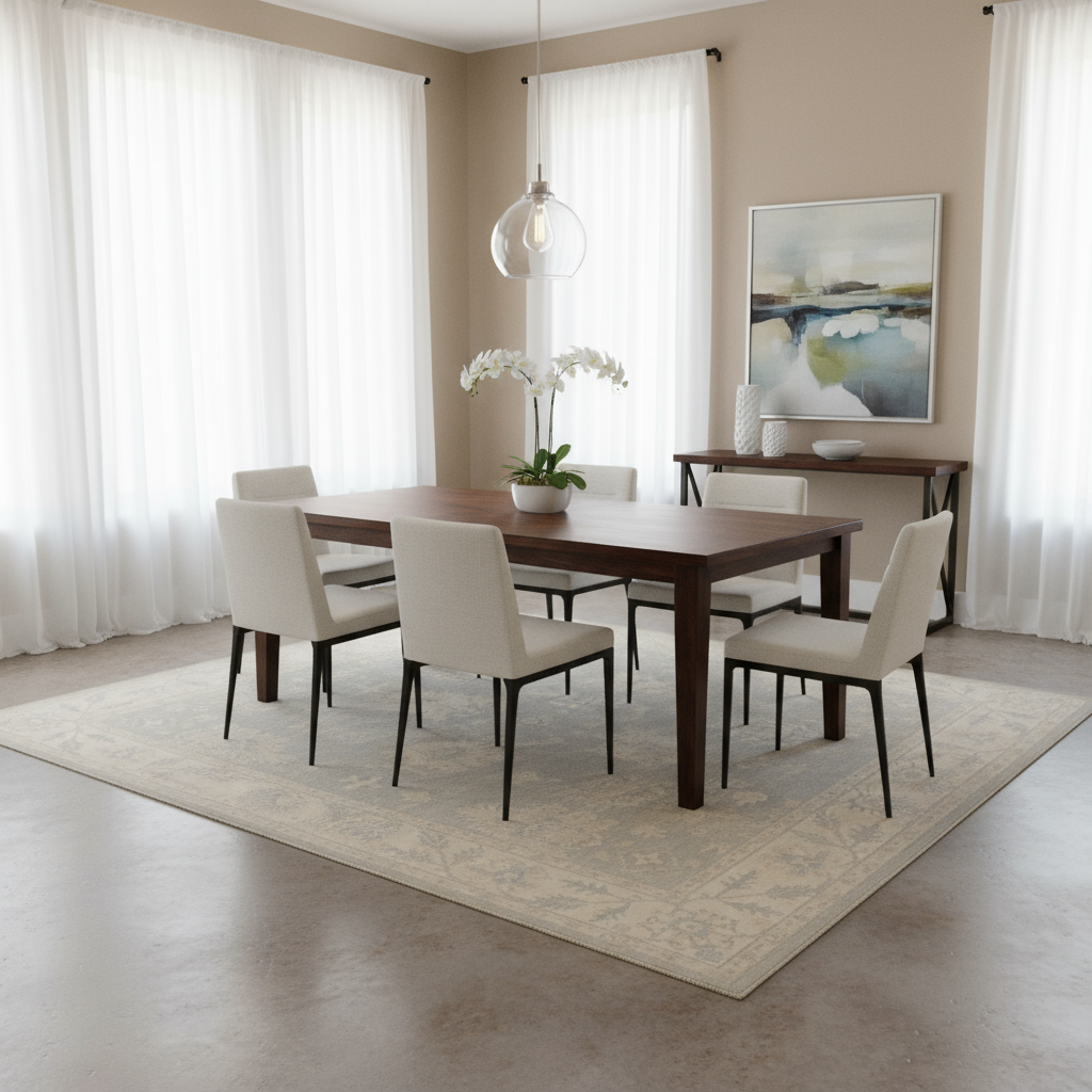 10 x 13.3 ft Hand Knotted Oushak Rug