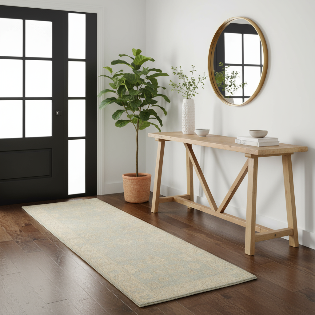4.2 x 14.2 ft Hand Knotted Oushak Runner