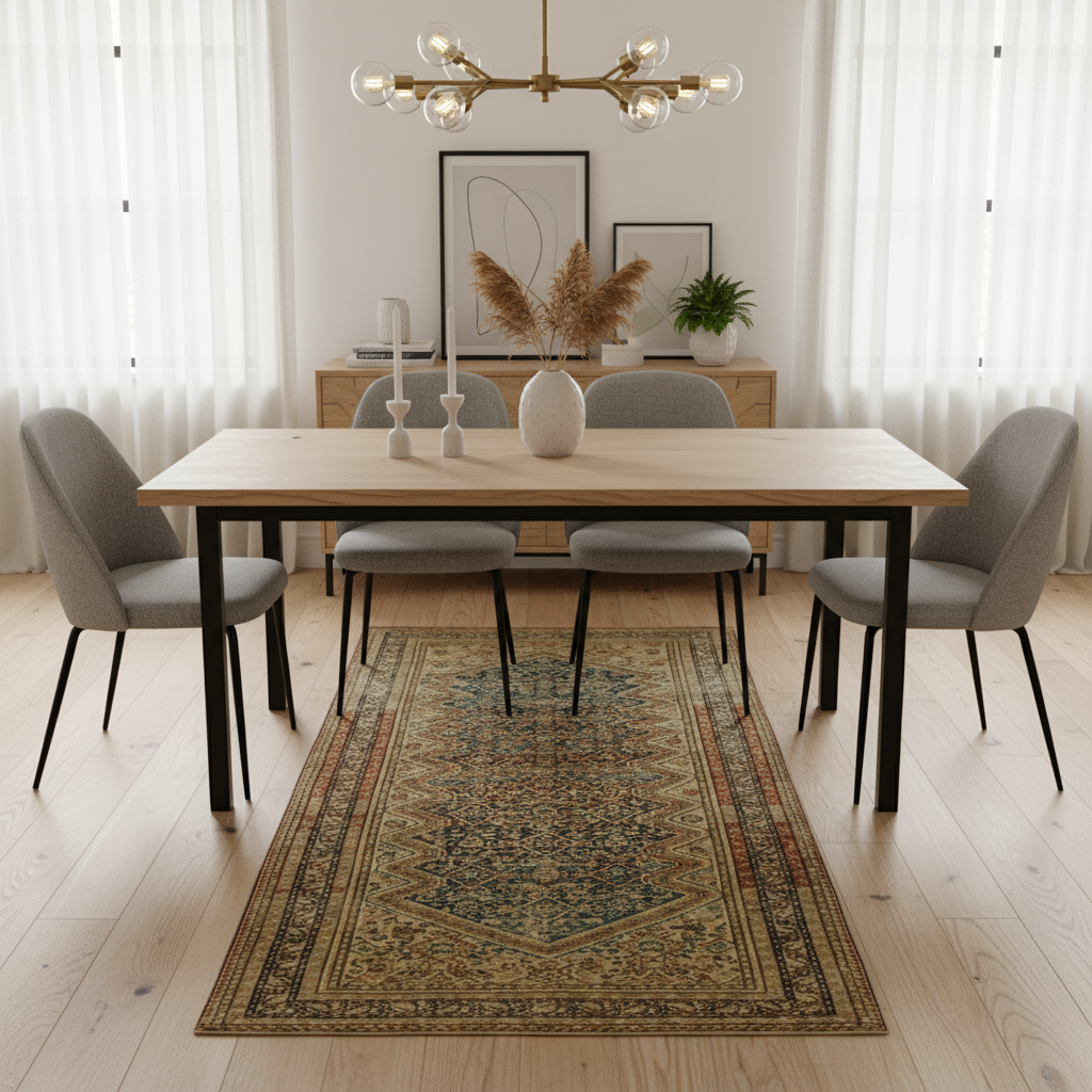 4.11 x 10.8 ft Hand Knotted Vintage Malayer Rug