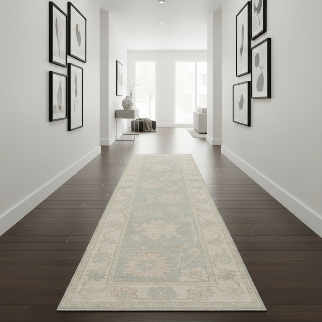 2.7 x 9.8 ft Hand Knotted Oushak Runner
