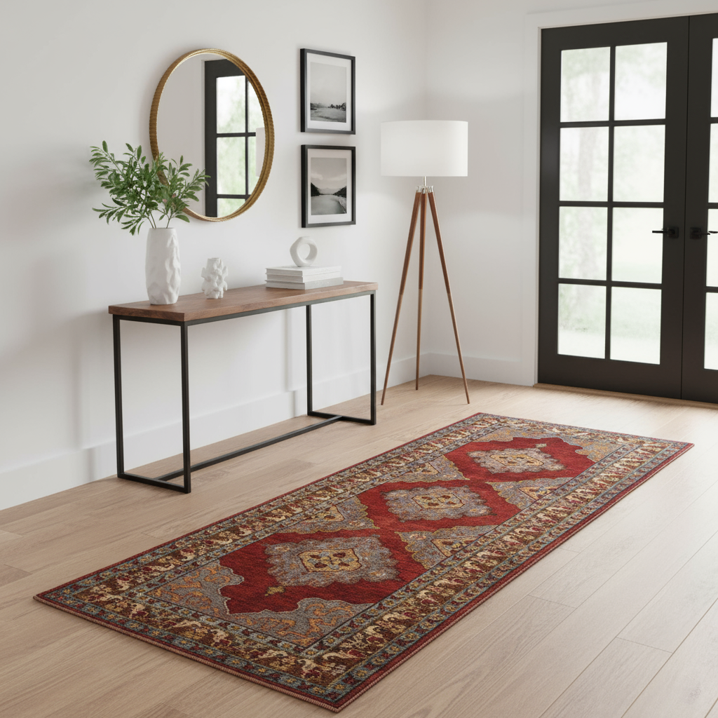 2.8 x 9.7 ft Hand Knotted Vintage Oushak Runner