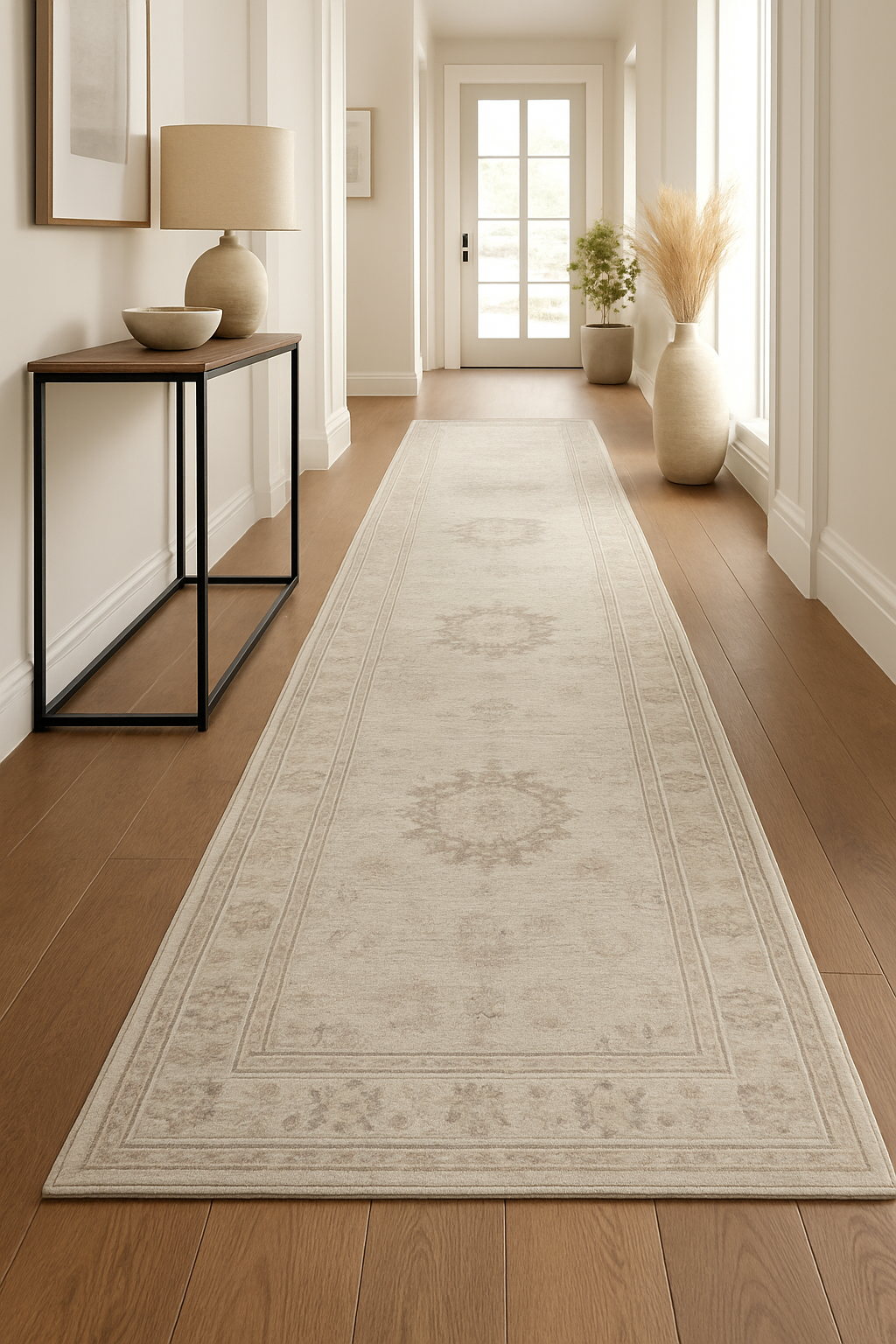 2.10 x 9 ft Hand Knotted Oushak Runner
