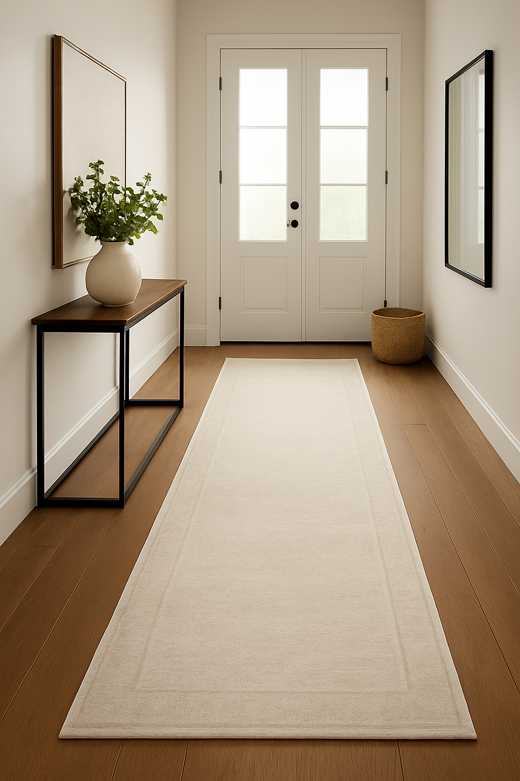 2.7 x 9.4 ft Hand Knotted Oushak Runner