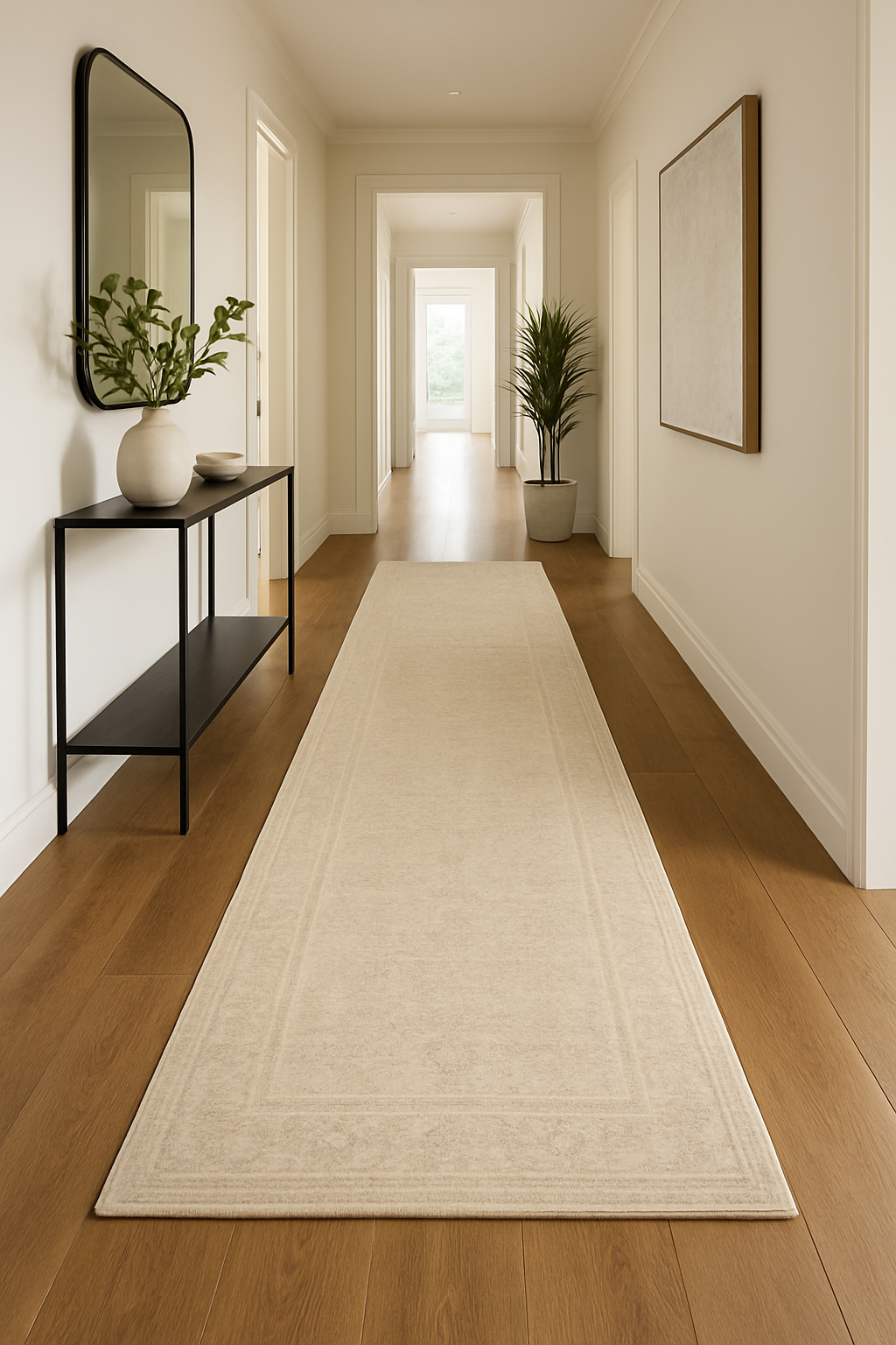 2.6 x 9.9 ft Hand Knotted Oushak Runner