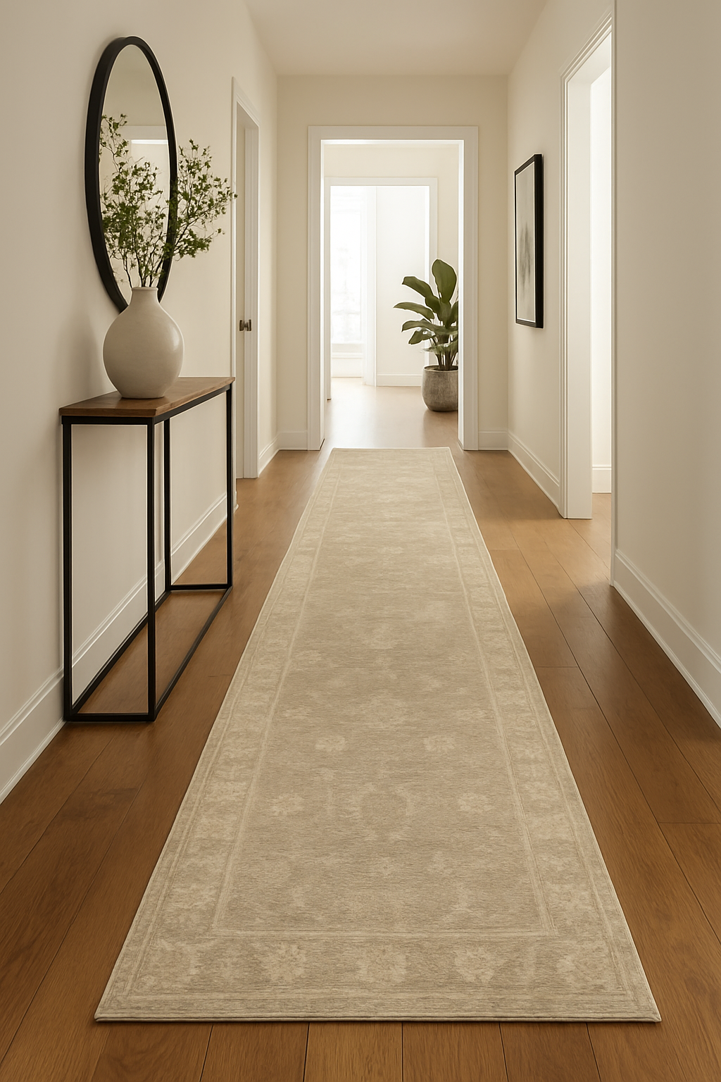 2.6 x 8.9 ft Hand Knotted Oushak Runner