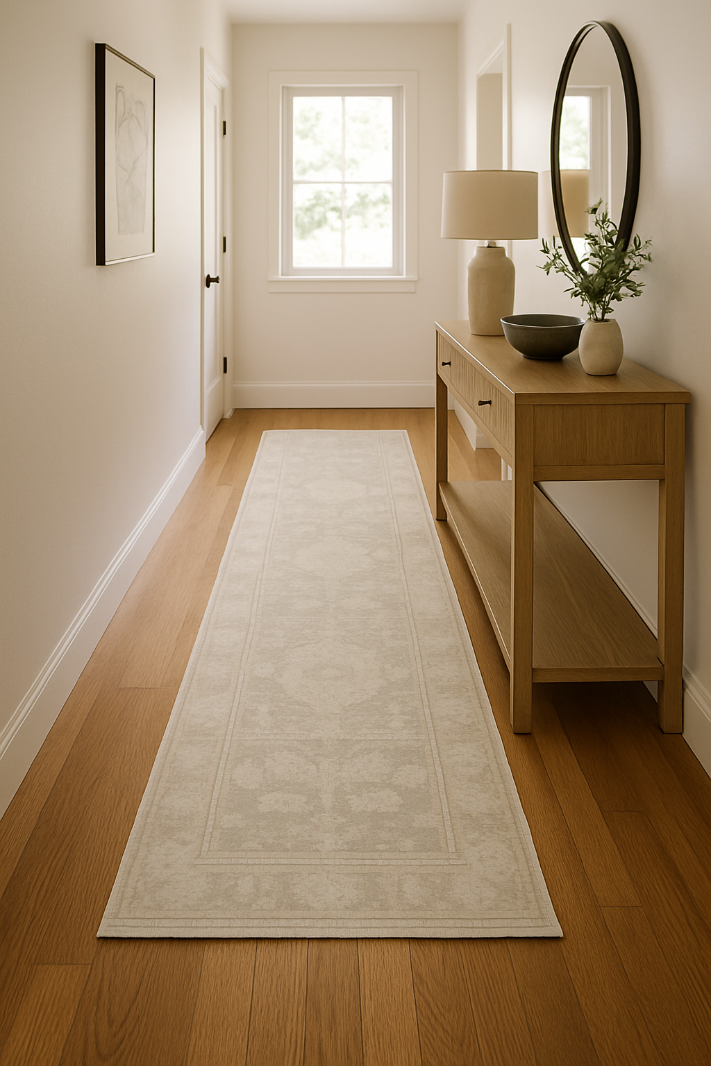 2.8 x 9.7 ft Hand Knotted Oushak Runner