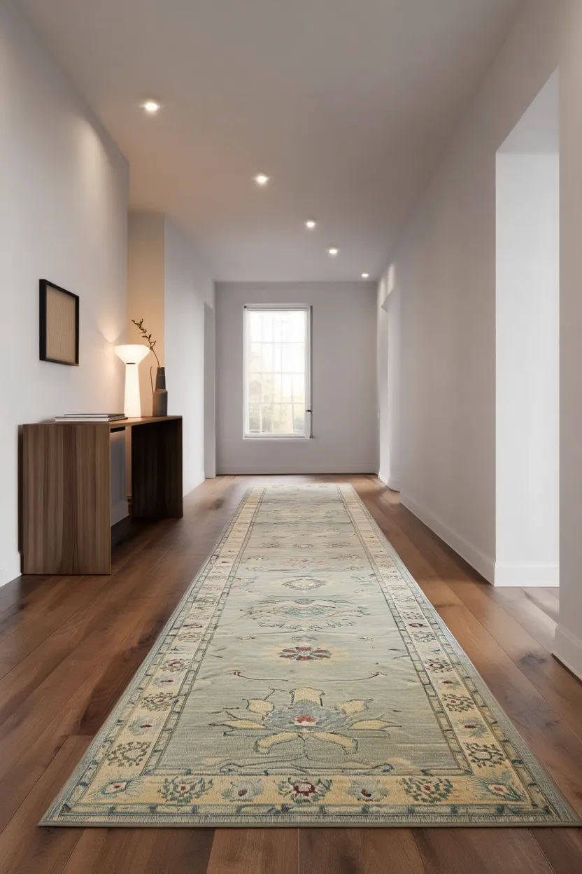 3.10 x 14.10 ft Hand Knotted Oushak Runner
