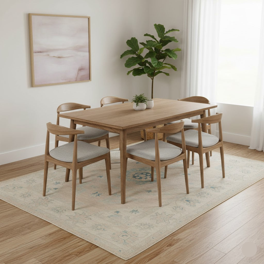 6.1 x 8.9 ft Hand Knotted Oushak Rug