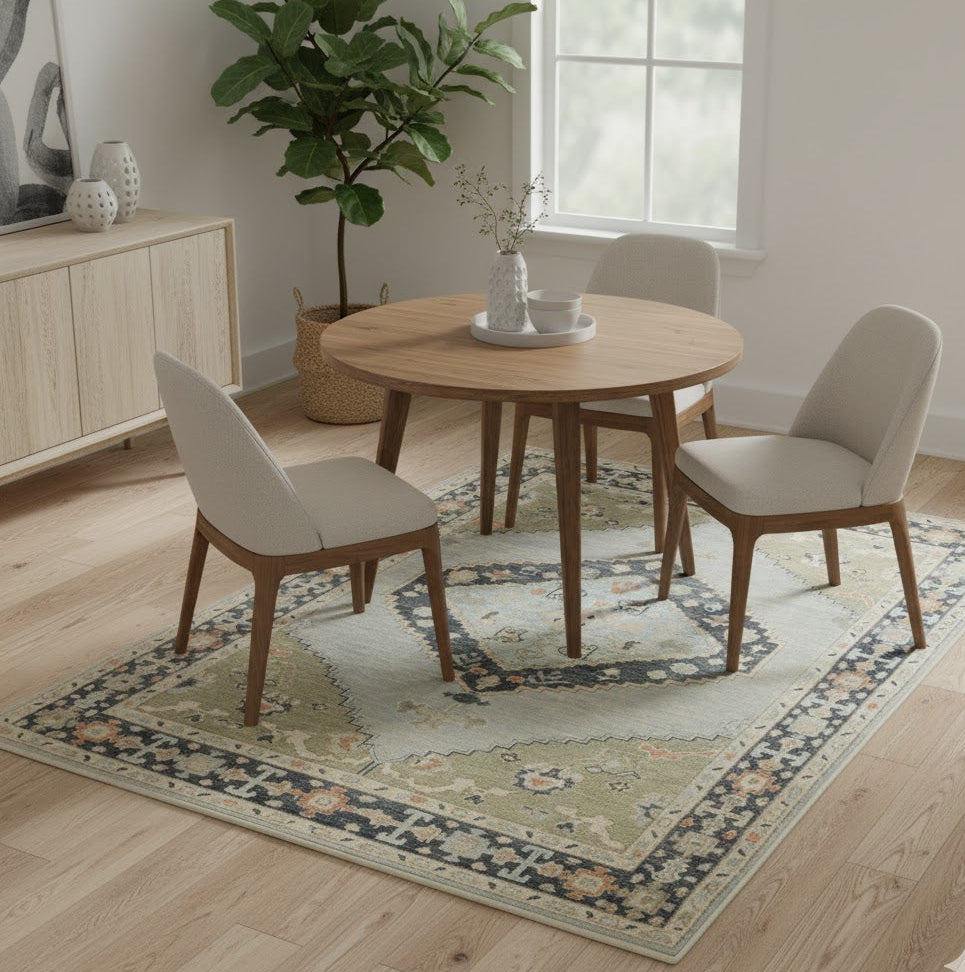 5.2 x 7.5 ft Hand Knotted Oushak Rug