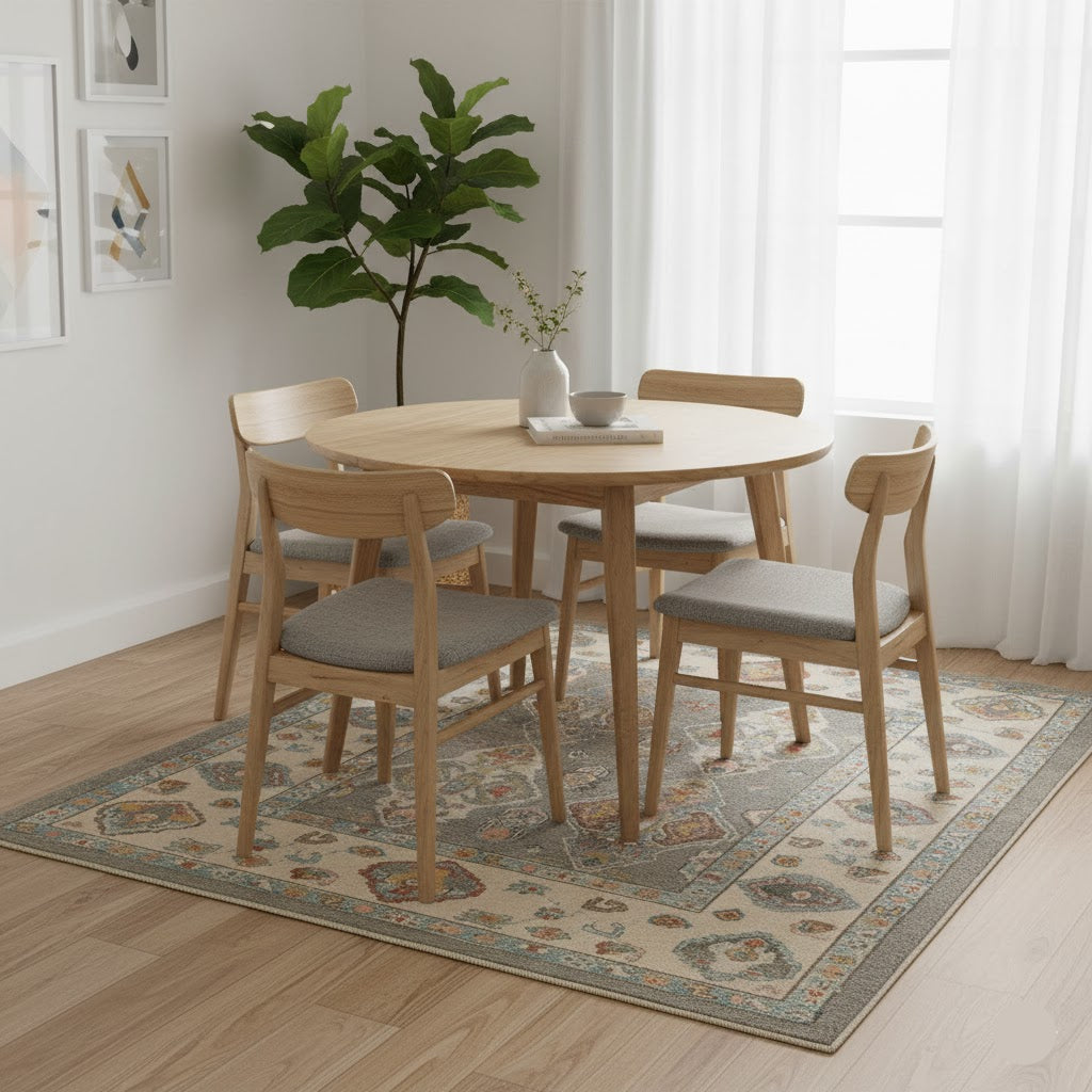 5.2 x 6.9 ft Hand Knotted Oushak Rug